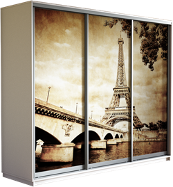 Шкаф-купе Трио 2400/2200/600 (Фотопечать Париж) Ш215