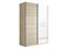 Шкаф-купе Прайм 1400/2300/570 ДСП/Белое стекло 2364
