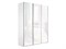 Прайм 1800/2300/570 (3 двери белое стекло) 2380